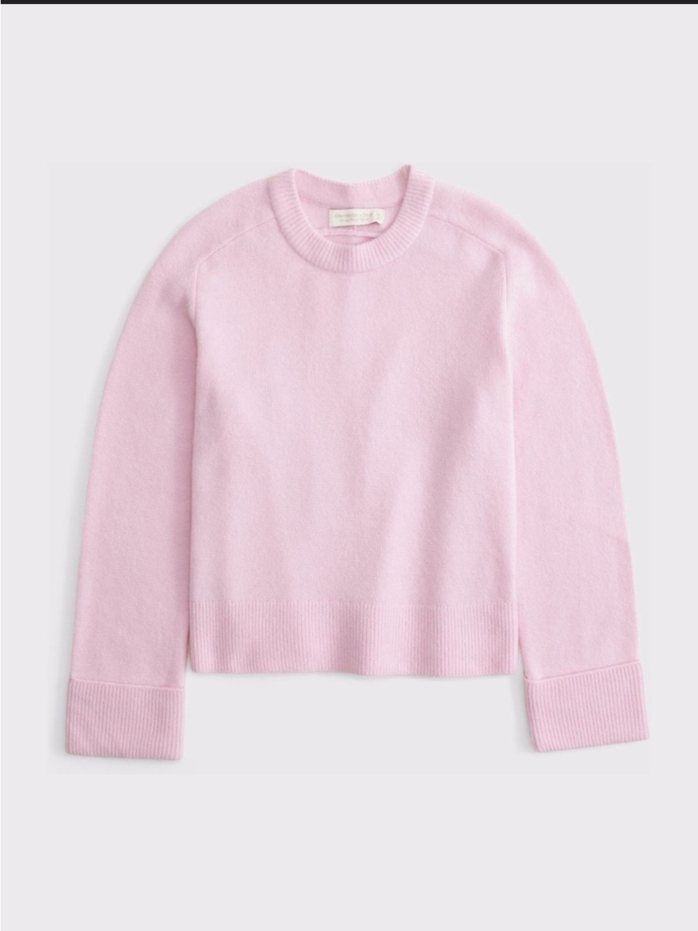 Abercrombie & Fitch Madeline Crew Sweater Dusty Pink NWT